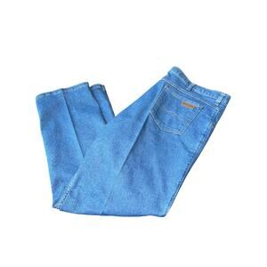 Vintage Comfort Action Sports 42X30 Men's Blue Denim Jeans Workwear Outdoor